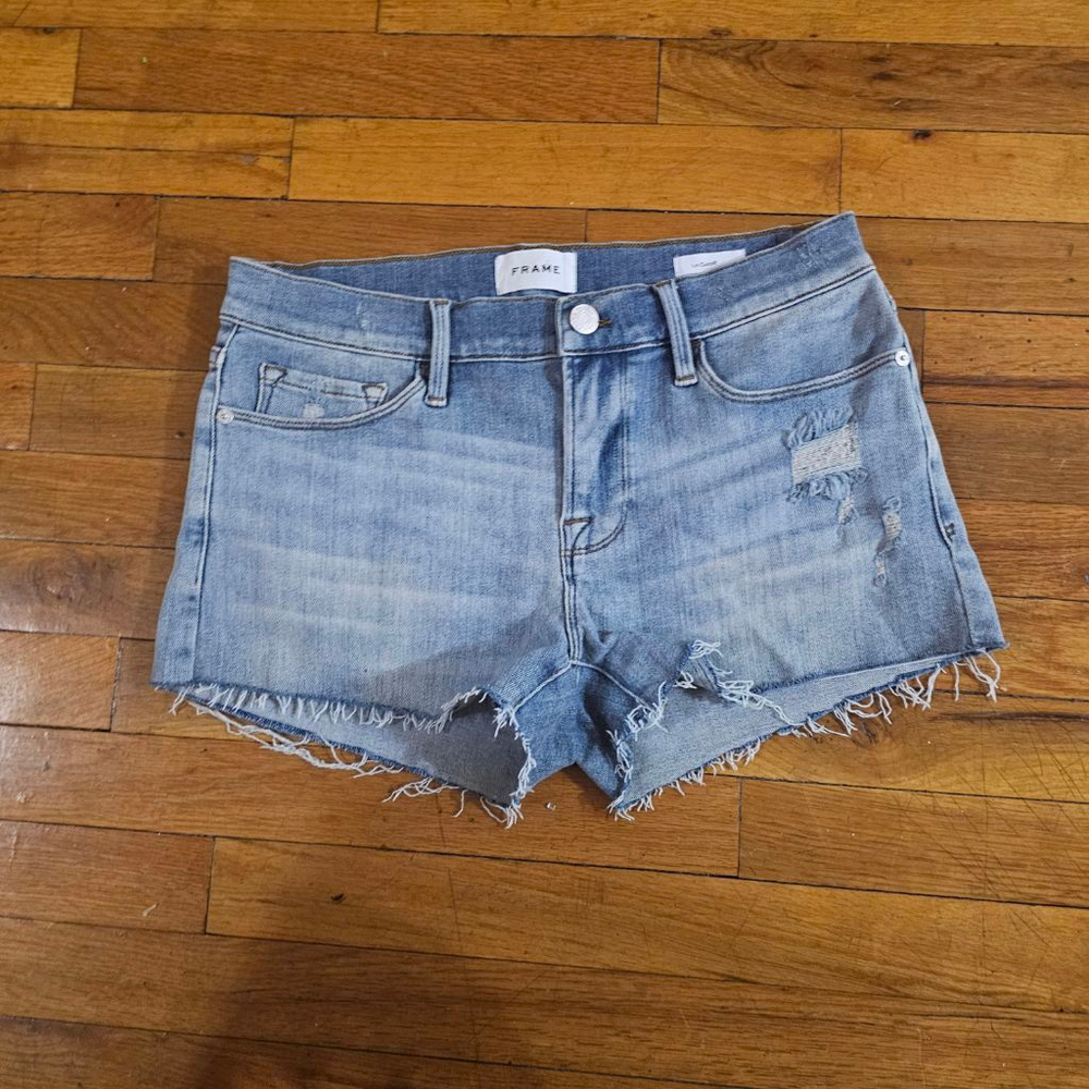 FRAME Blue Le Cutoff Jean Shorts Size 27